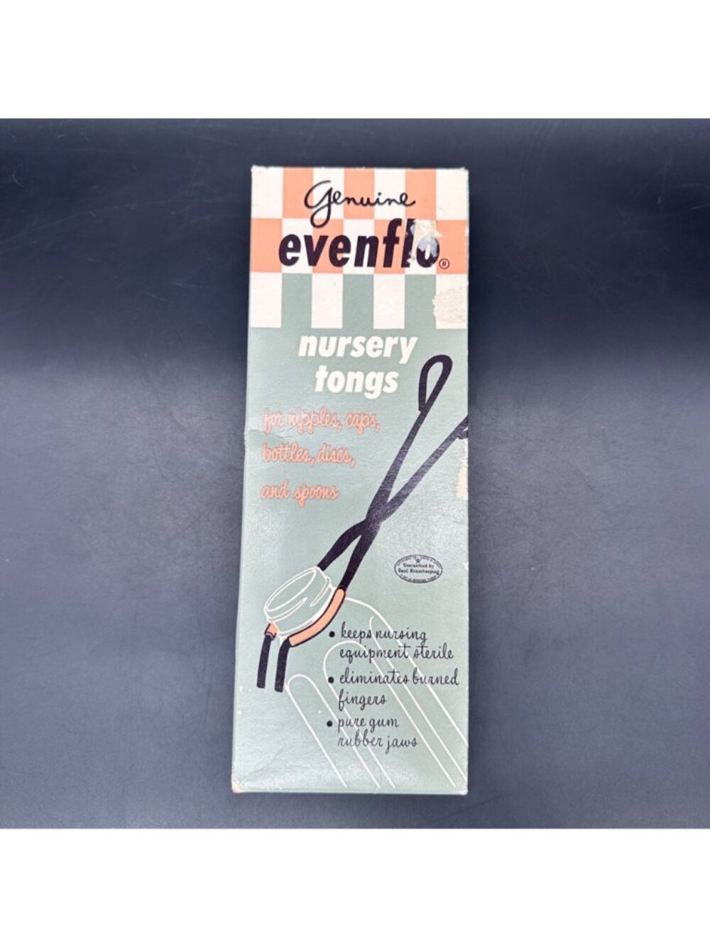 Vintage Nursery Tongs Baby Decor Mid Century Kitchen Kitschy Evenflo USA - Picture 3 of 10